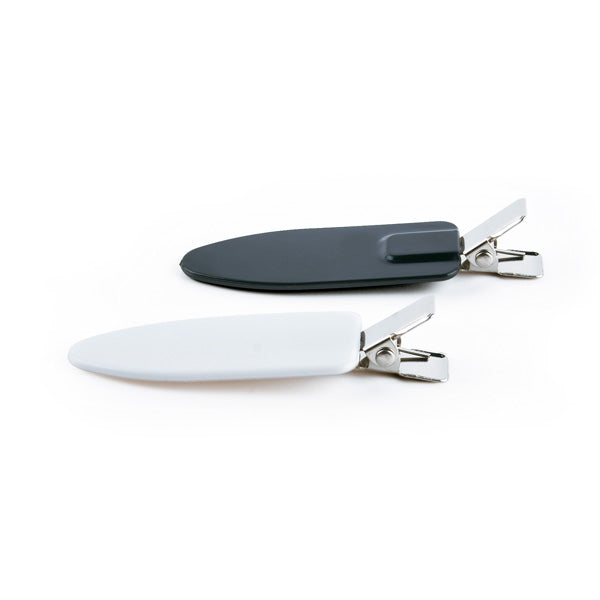 PINZAS SEPARACIÓN FORMA PLANCHA 4 UNDS (2 NEGRAS, 2 BLANCAS) SIN MARCAS IRONING CLIPS BIFULL
