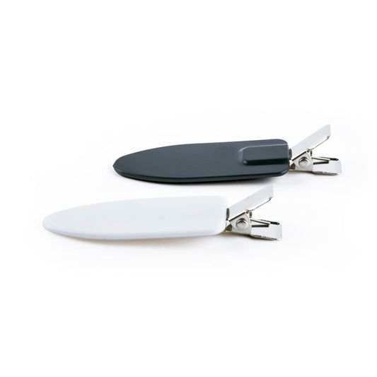 PINZAS SEPARACIÓN FORMA PLANCHA 4 UNDS (2 NEGRAS, 2 BLANCAS) SIN MARCAS IRONING CLIPS BIFULL