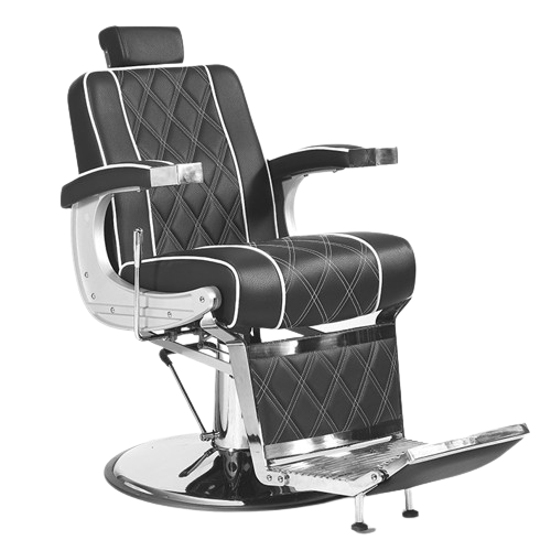 RAGNAR Sillón barbero Moderno (negro o rojo granate)